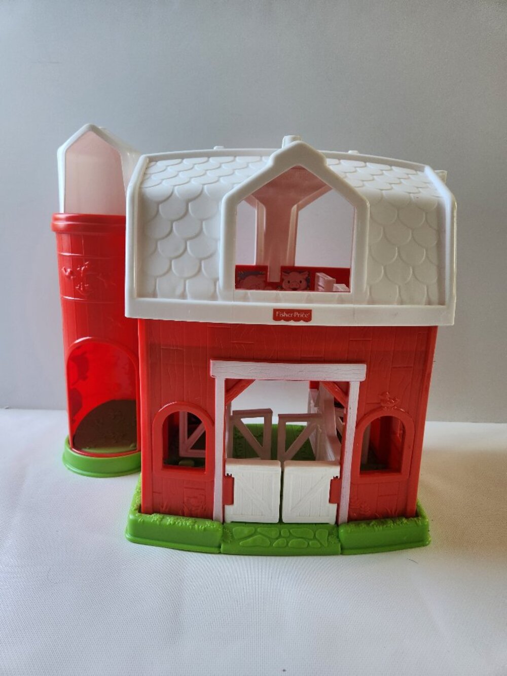 Fisher-Price Red Barn Farm Playset Folding Barn Silo Animal Stable Kids Toy